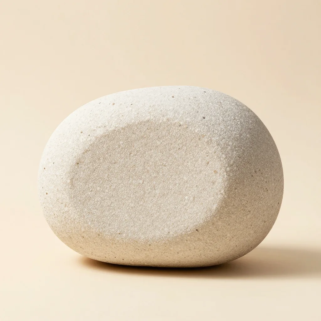 A large pumice stone on a light background